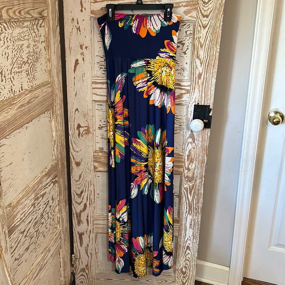 Colorful Floral True Light Maxi Skirt